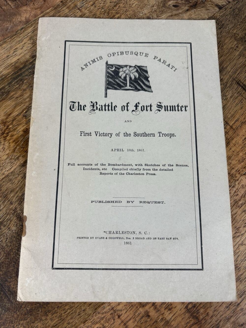 The Battle Of Fort Sumter - Civil War - Victory of Southern Troops 1861 Reprint